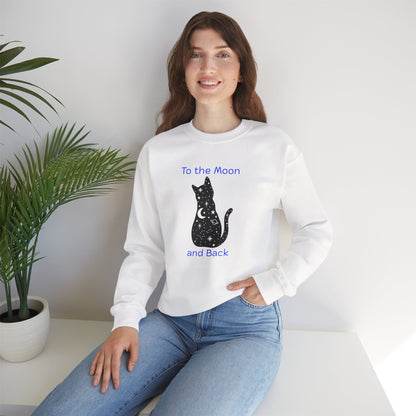 "To the Moon and Back" Cat Sweatshirt - Ships from Australia