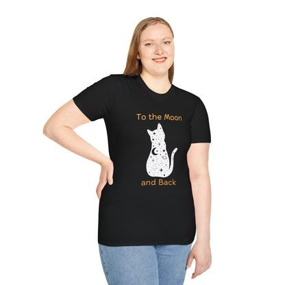 "To the Moon and Back" Light Weight Cotton Cat T-Shirt ships from Australia