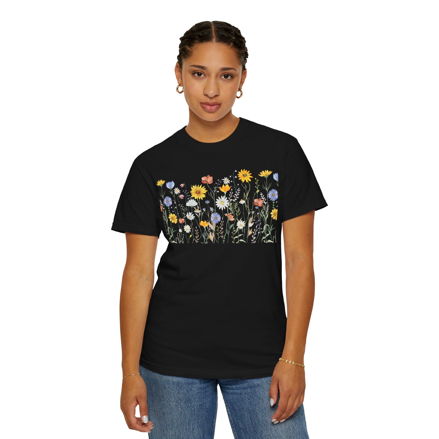 Wildflower Meadow Cotton T-Shirt - Ships from Australia