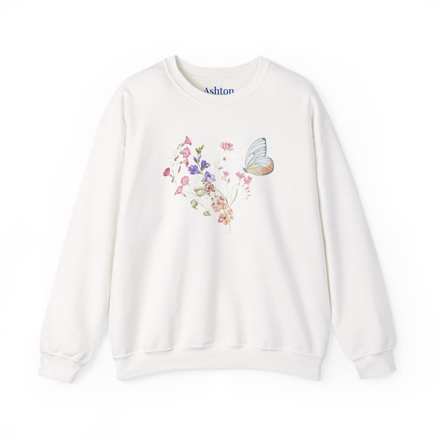 Botanical Floral & Butterfly Sweatshirt - Ships from Australia