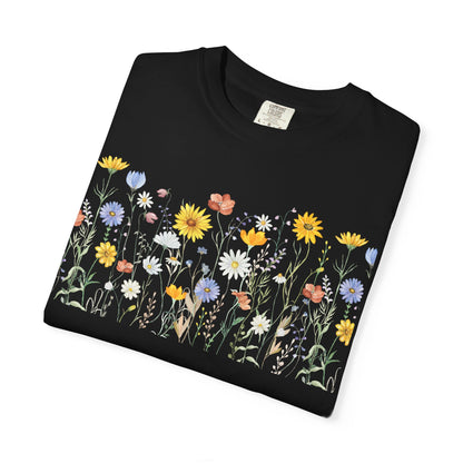 Wildflower Meadow Cotton T-Shirt - Ships from Australia