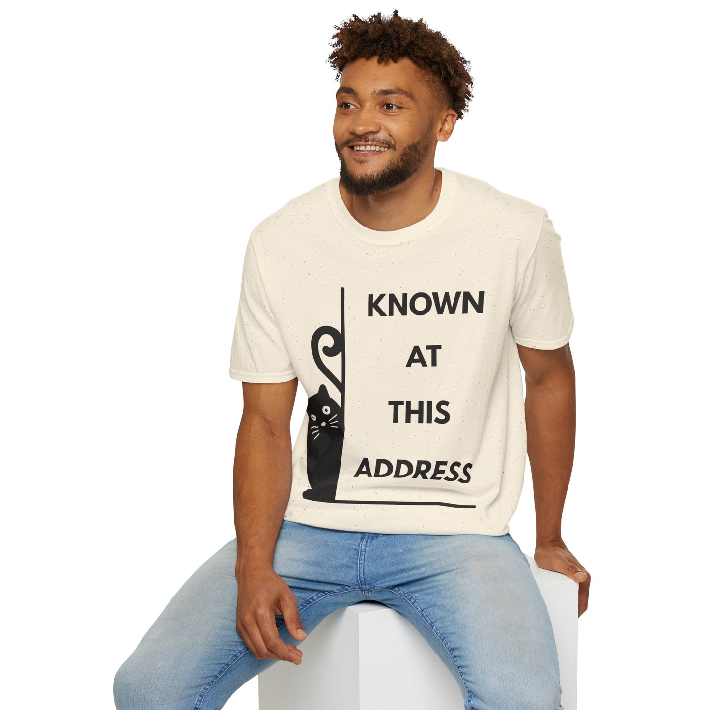 "Known At This Address" Cotton Cat T-Shirt - Ships from Australia