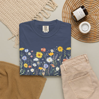 Wildflower Meadow Cotton T-Shirt - Ships from Australia