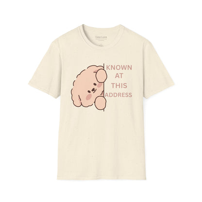"Known At This Address" Cotton Dog T-Shirt - Ships from Australia