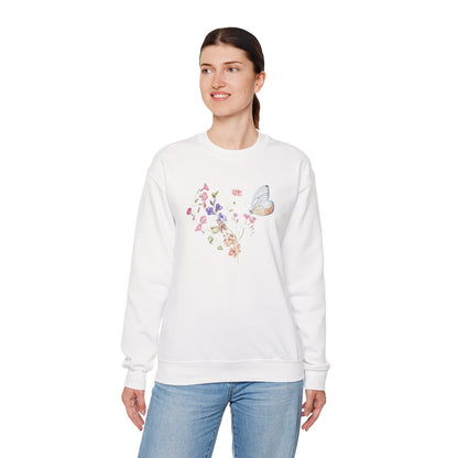 Botanical Floral & Butterfly Sweatshirt - Ships from Australia
