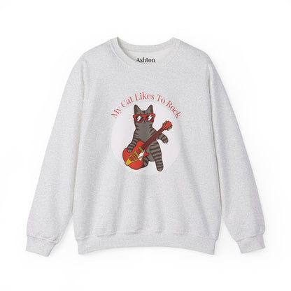 "My Cat Likes To Rock" Sweatshirt - Ships from Australia