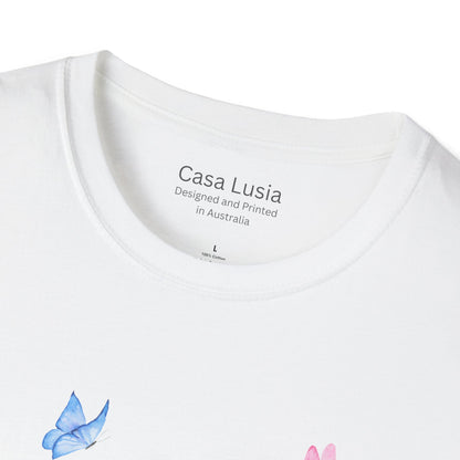 Floral Design Light Weight Cotton T-Shirt (Style 1) - Ships from Australia