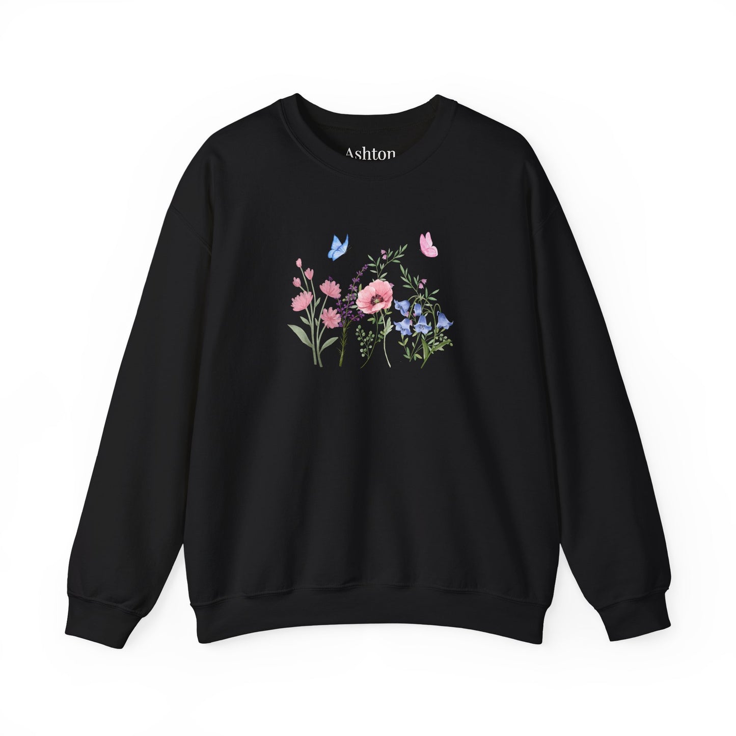 Butterflies and Flowers sweatshirt - Ships from Australia