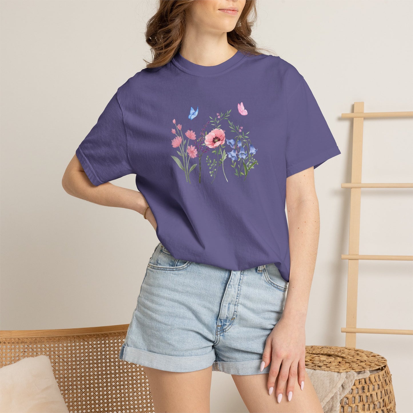 Butterflies and Flowers t-shirt - Ships from Australia