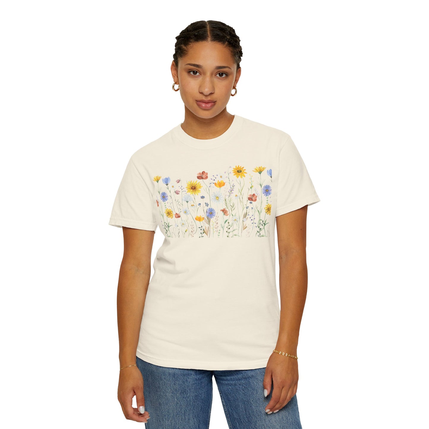 Wildflower Meadow Cotton T-Shirt - Ships from Australia