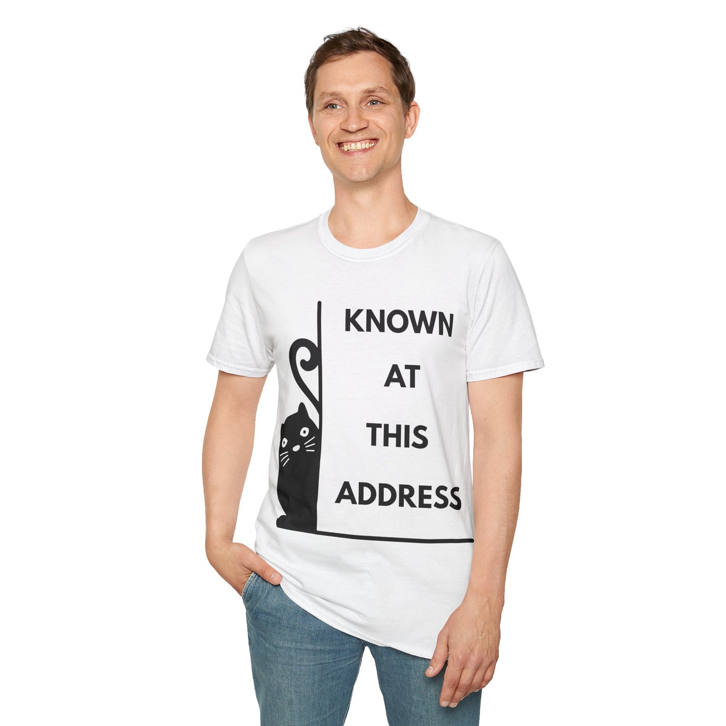 "Known At This Address" Cotton Cat T-Shirt - Ships from Australia