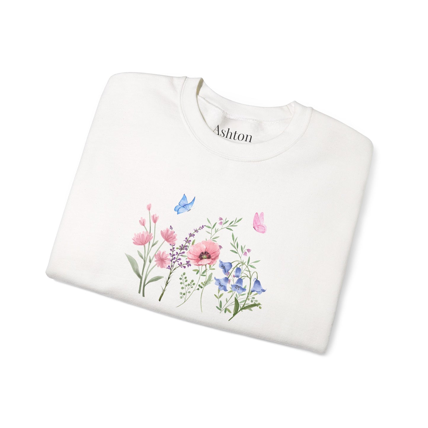 Butterflies and Flowers sweatshirt - Ships from Australia