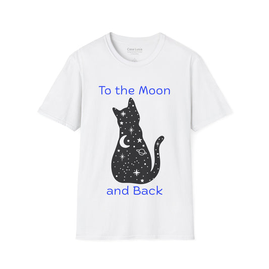 "To the Moon and Back" Light Weight Cotton Cat T-Shirt ships from Australia