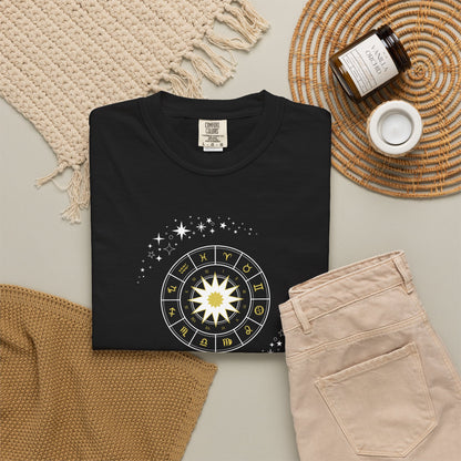 Celestial Zodiac Wheel T-Shirt — Ships from Australia