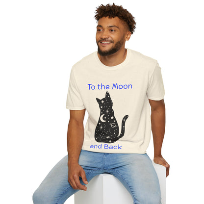 "To the Moon and Back" Light Weight Cotton Cat T-Shirt ships from Australia