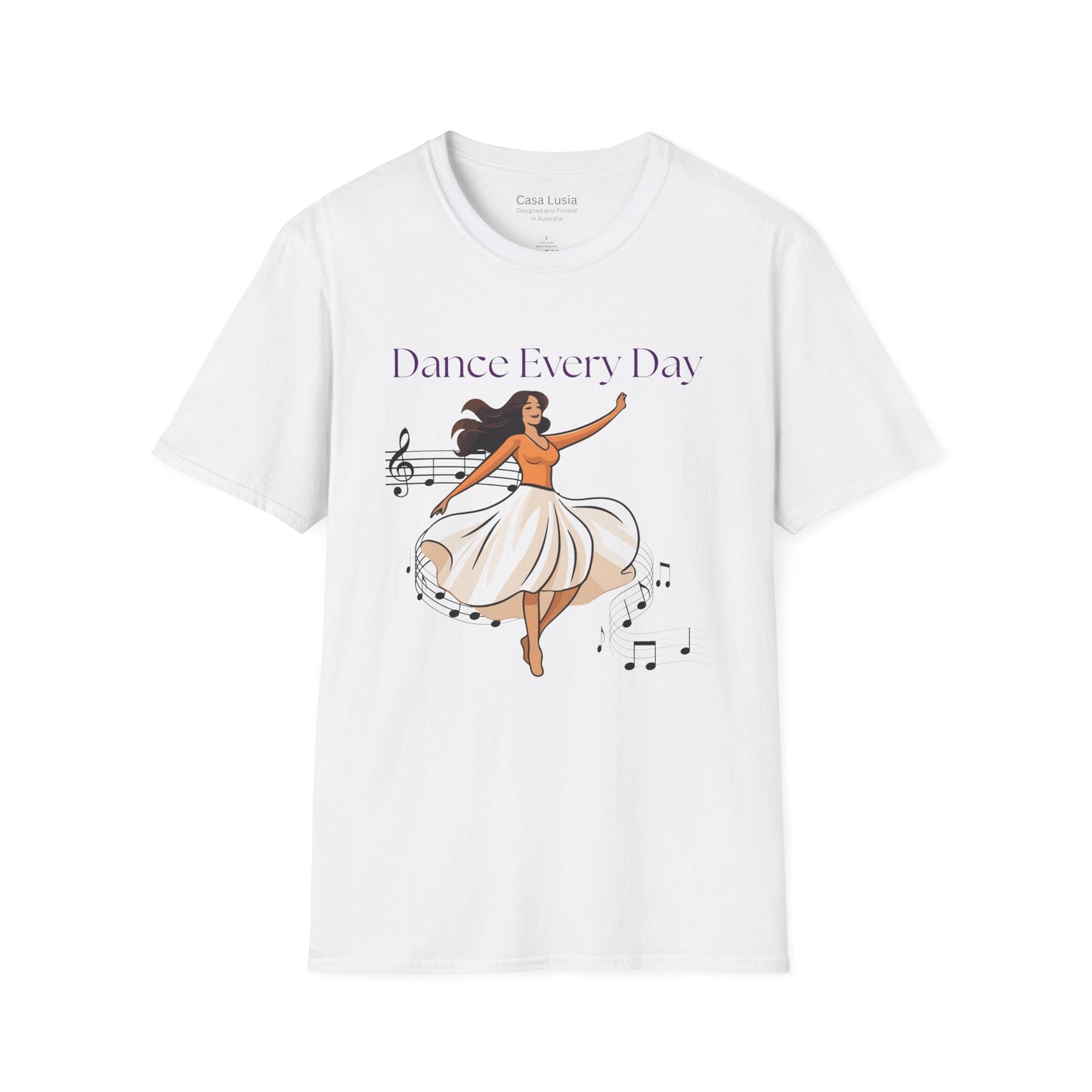 Dance Every Day Light Weight Cotton T-Shirt (Style 2) ships from Australia