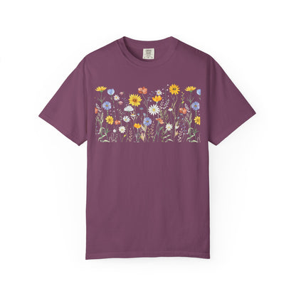 Wildflower Meadow Cotton T-Shirt - Ships from Australia