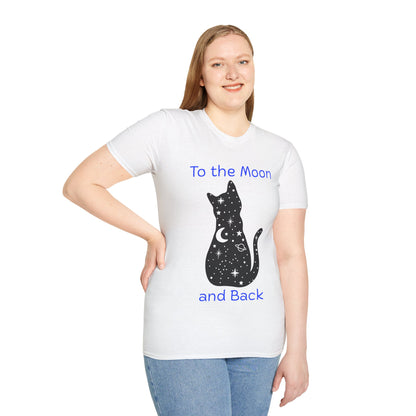 "To the Moon and Back" Light Weight Cotton Cat T-Shirt ships from Australia