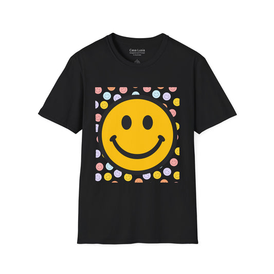 Smiley Face Light Weight Cotton T-Shirt ships from Australia