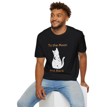 "To the Moon and Back" Light Weight Cotton Cat T-Shirt ships from Australia