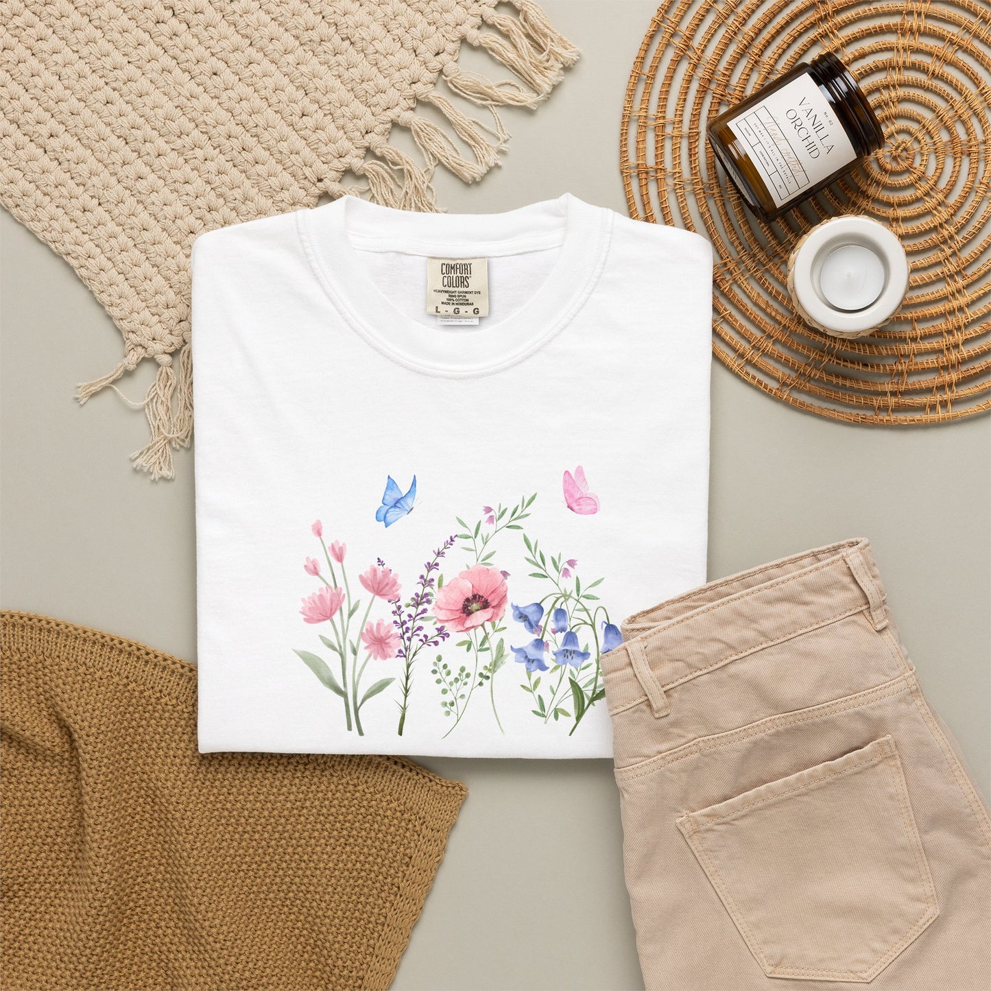 Butterflies and Flowers t-shirt - Ships from Australia