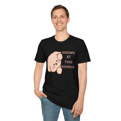 "Known At This Address" Cotton Dog T-Shirt - Ships from Australia