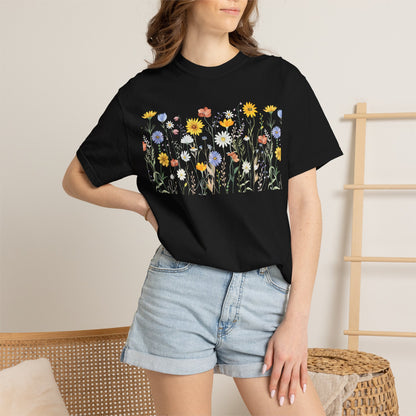 Wildflower Meadow Cotton T-Shirt - Ships from Australia