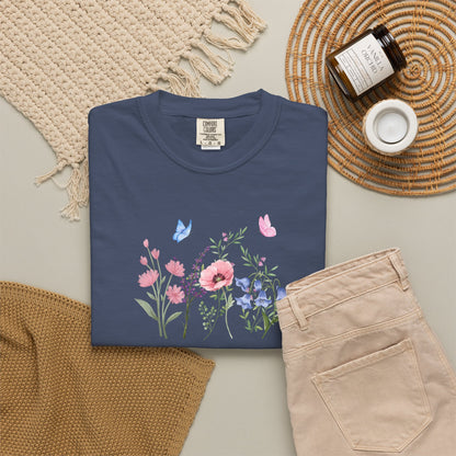 Butterflies and Flowers t-shirt - Ships from Australia
