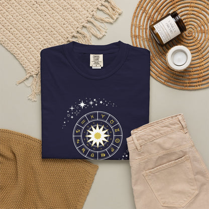 Celestial Zodiac Wheel T-Shirt — Ships from Australia