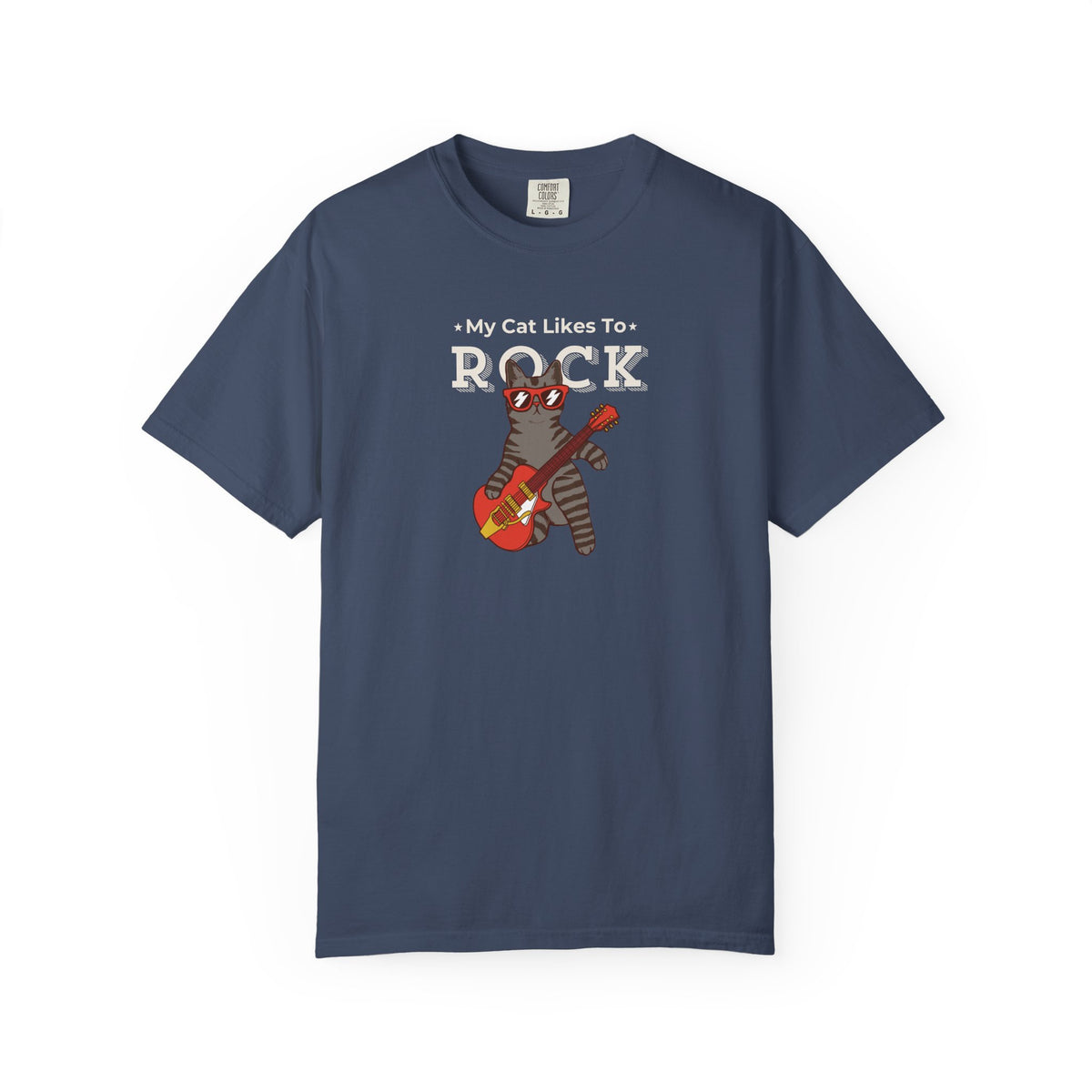 "My Cat Likes To Rock" Cat T-Shirt - ships from Australia
