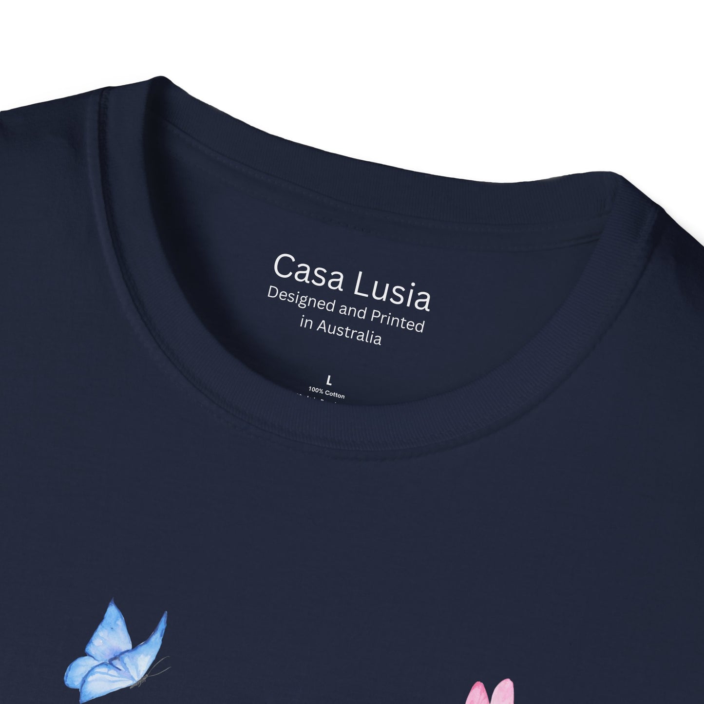 Floral Design Light Weight Cotton T-Shirt (Style 1) - Ships from Australia