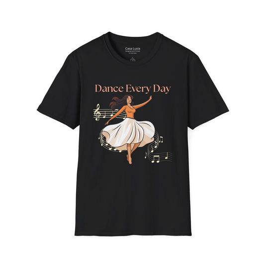 Dance Every Day Light Weight Cotton T-Shirt (Style 2) ships from Australia