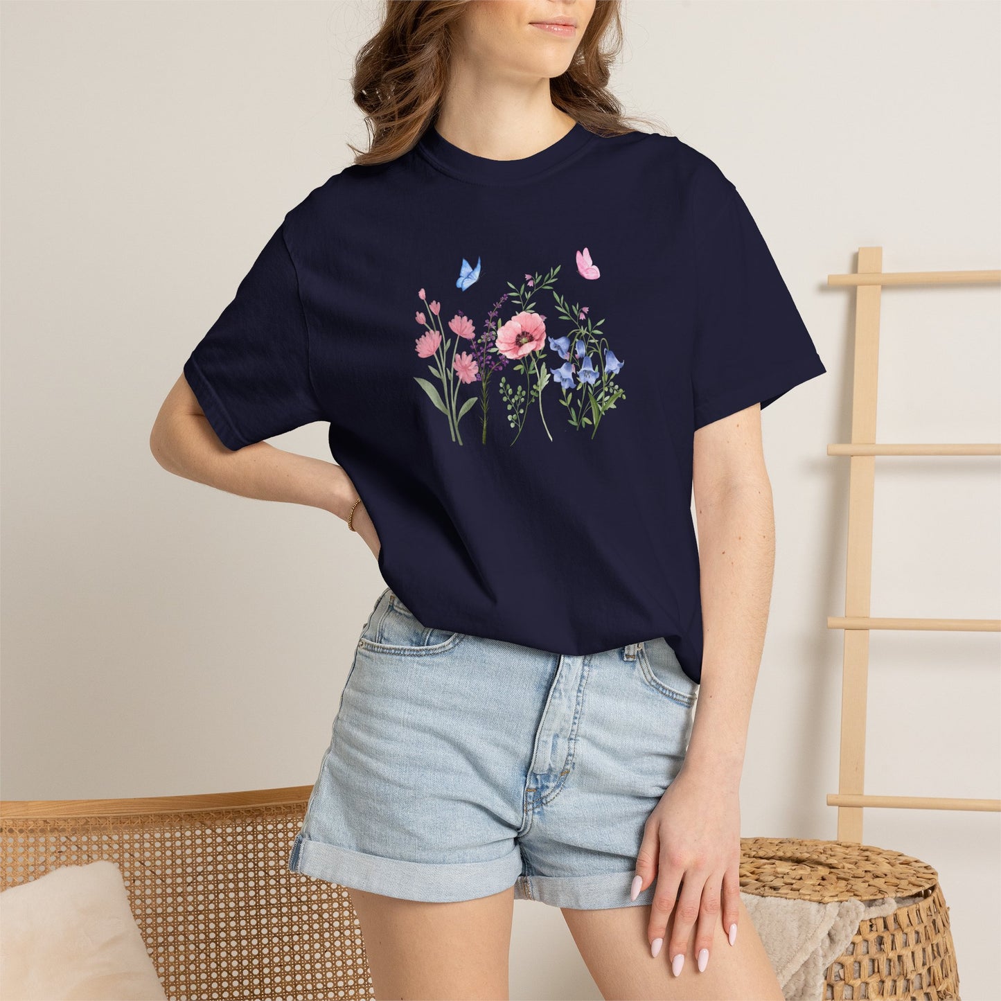 Butterflies and Flowers t-shirt - Ships from Australia