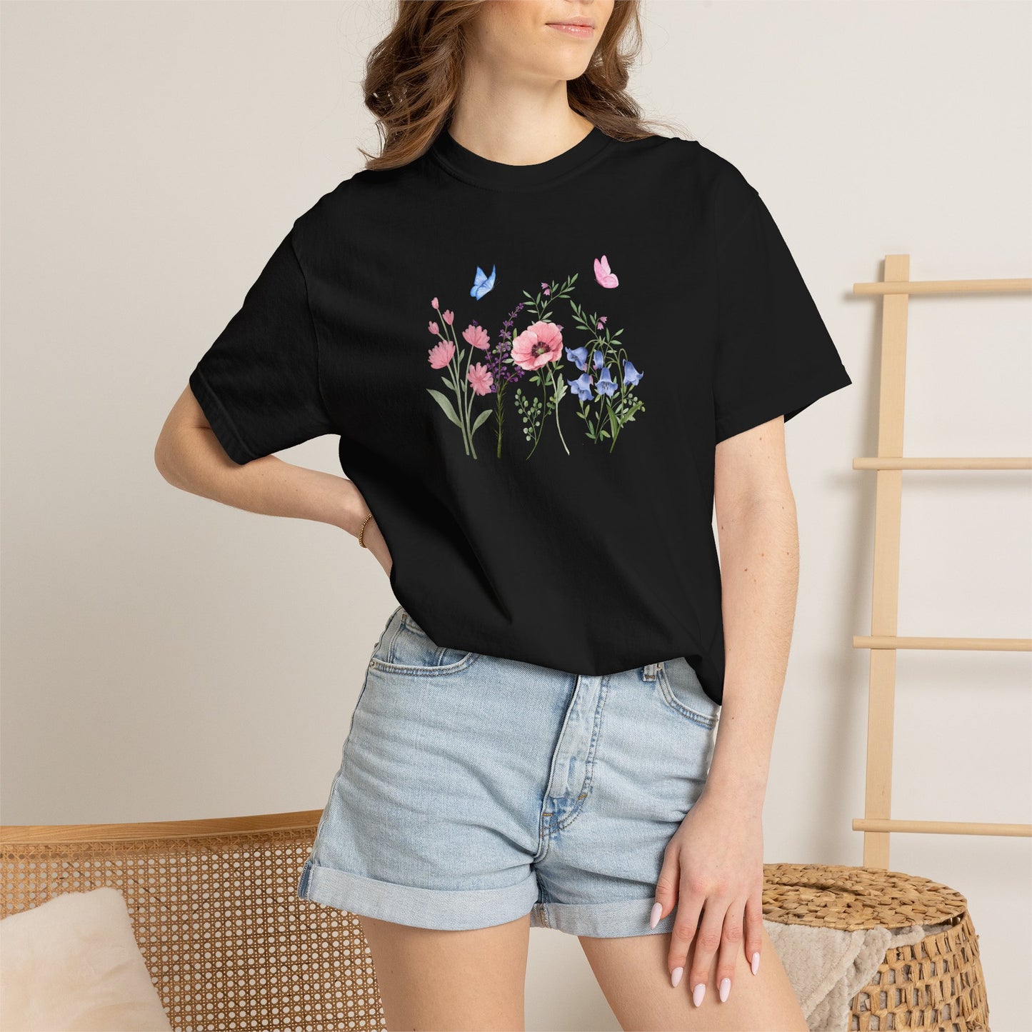 Butterflies and Flowers t-shirt - Ships from Australia