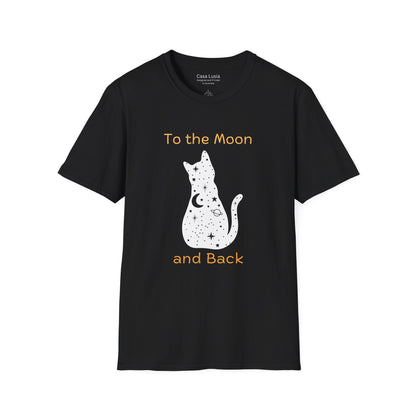 "To the Moon and Back" Light Weight Cotton Cat T-Shirt ships from Australia