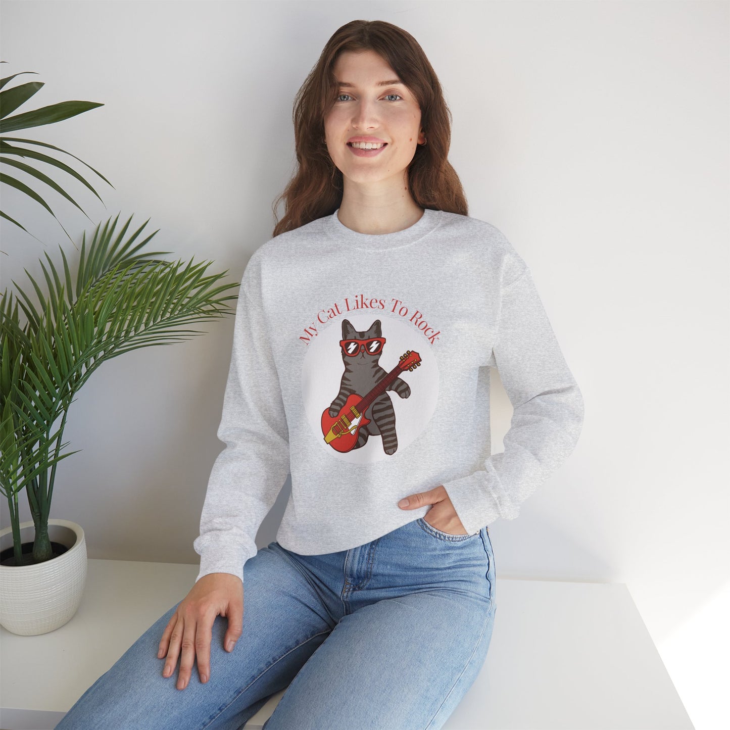"My Cat Likes To Rock" Sweatshirt - Ships from Australia