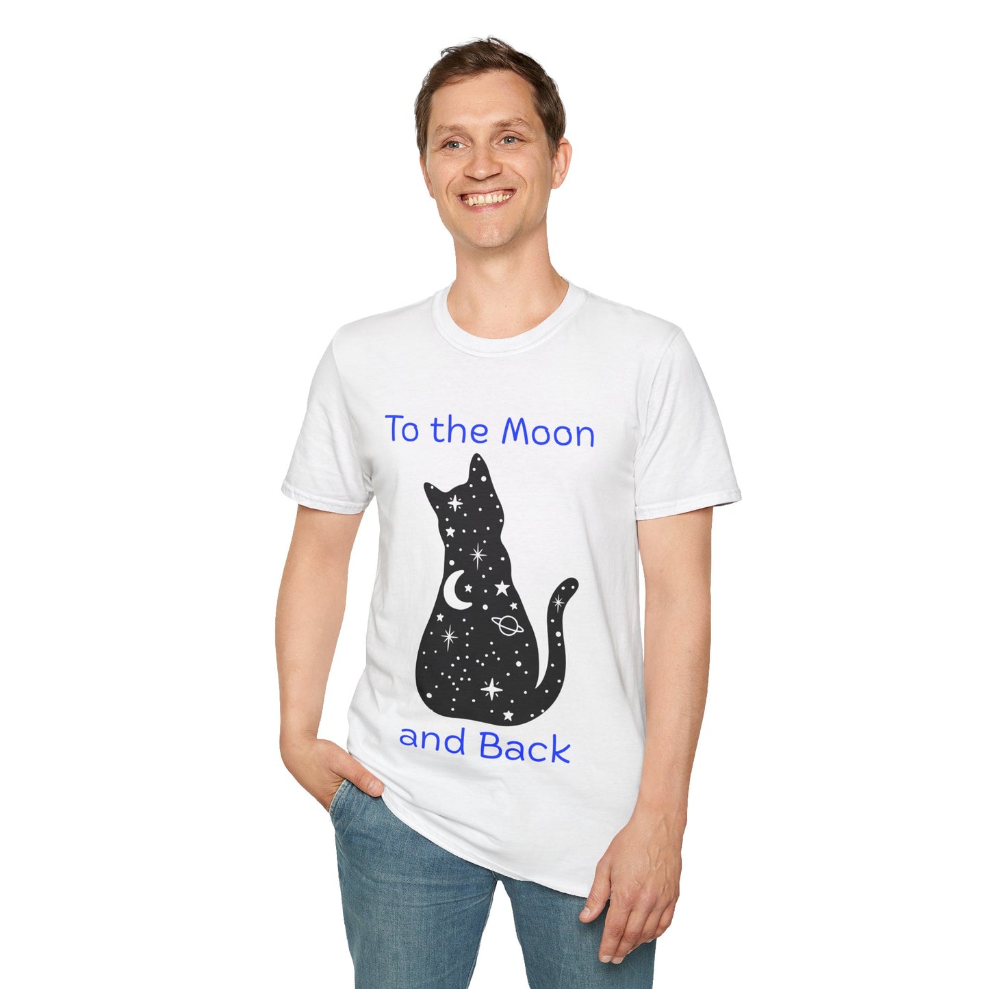 "To the Moon and Back" Light Weight Cotton Cat T-Shirt ships from Australia