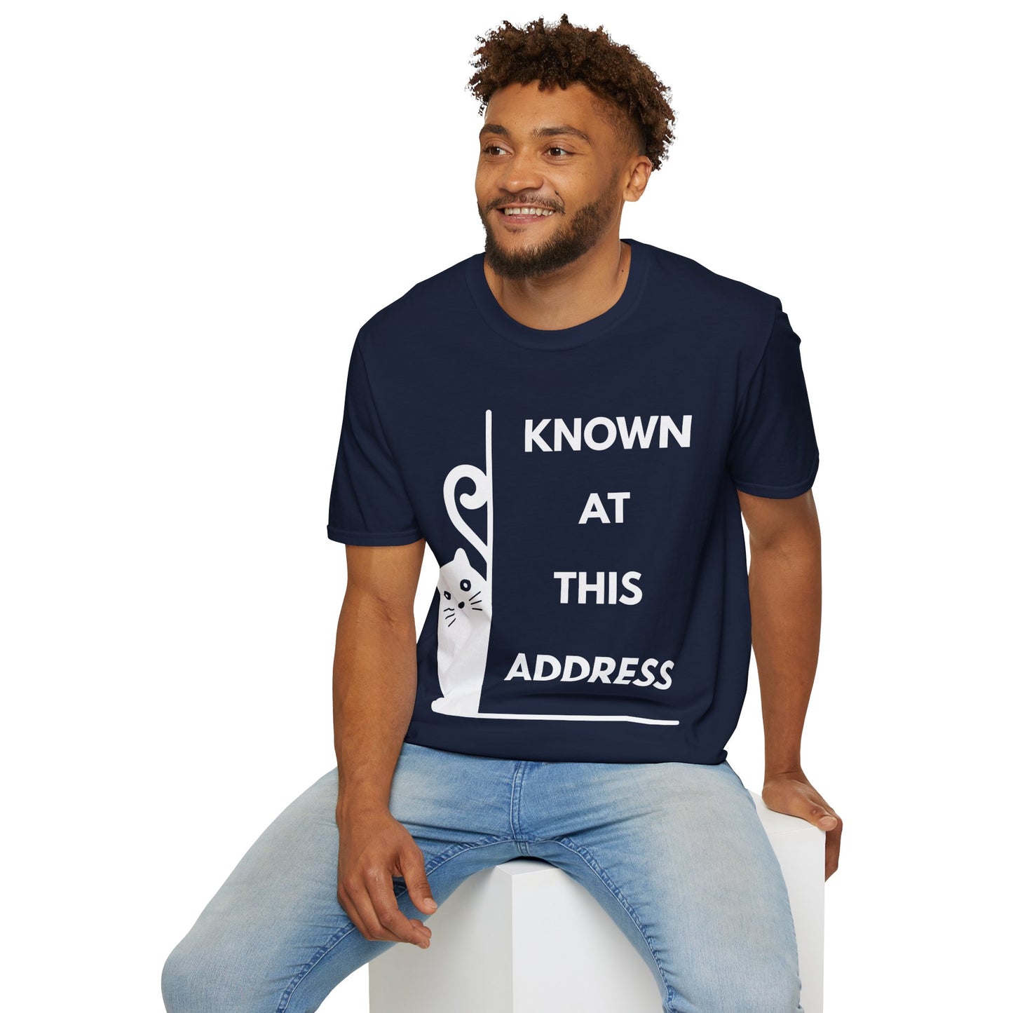 "Known At This Address" Cotton Cat T-Shirt - Ships from Australia