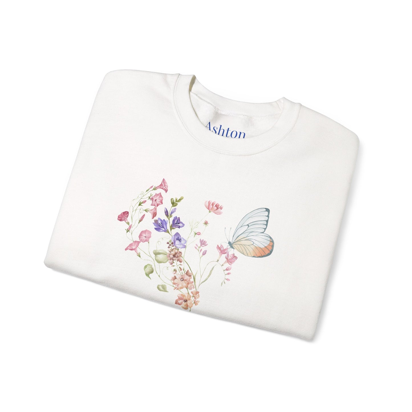 Botanical Floral & Butterfly Sweatshirt - Ships from Australia