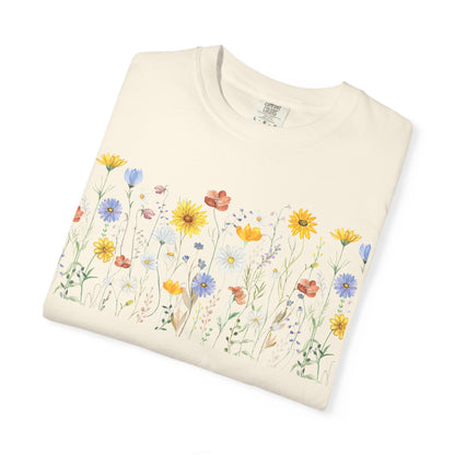 Wildflower Meadow Cotton T-Shirt - Ships from Australia