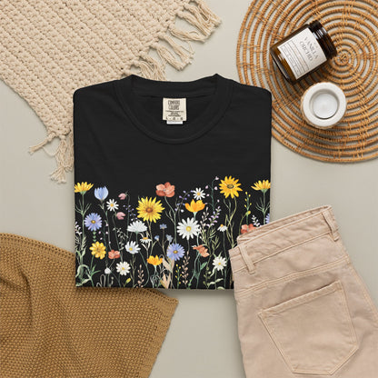 Wildflower Meadow Cotton T-Shirt - Ships from Australia