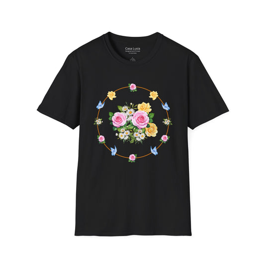 Floral Design (Style 2) light weight Cotton T-Shirt ships from Australia