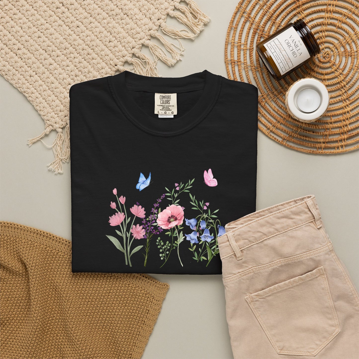 Butterflies and Flowers t-shirt - Ships from Australia