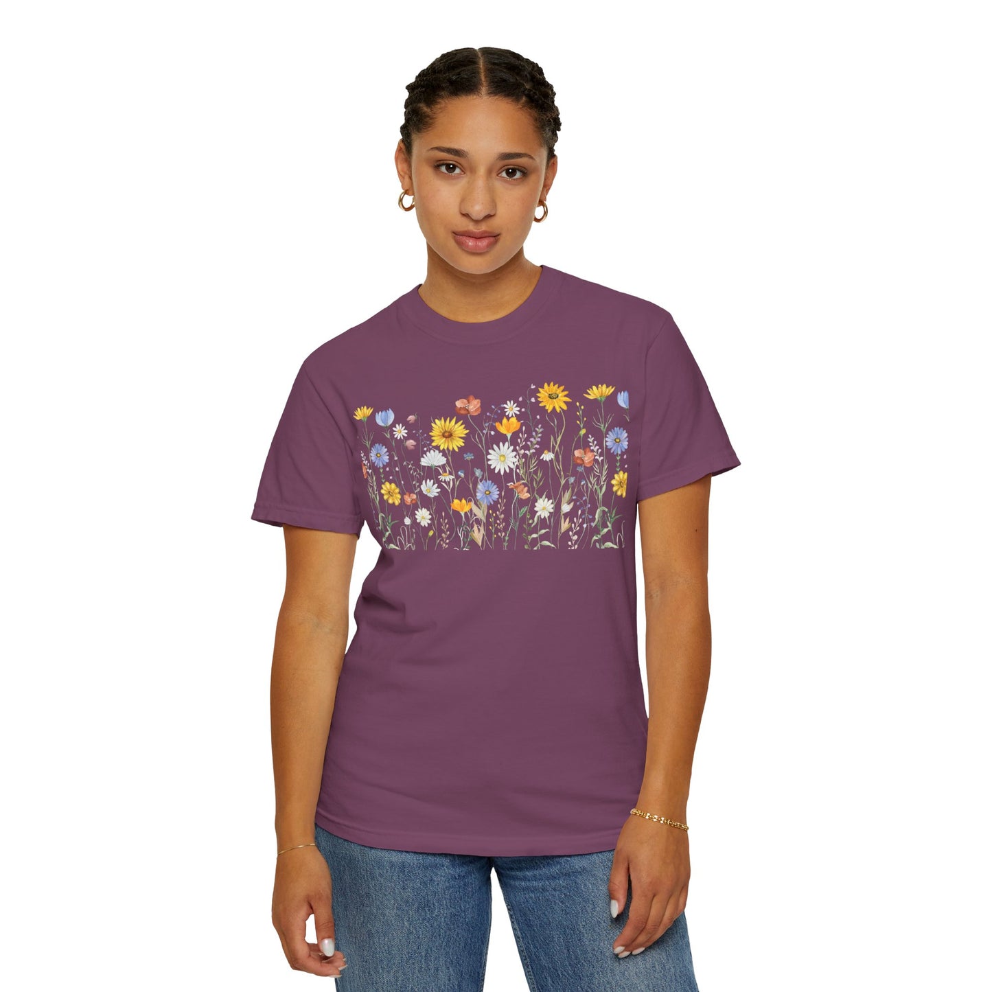 Wildflower Meadow Cotton T-Shirt - Ships from Australia