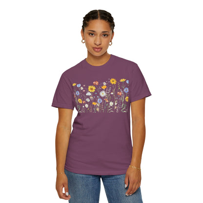 Wildflower Meadow Cotton T-Shirt - Ships from Australia