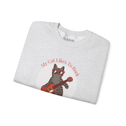 "My Cat Likes To Rock" Sweatshirt - Ships from Australia