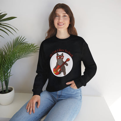 "My Cat Likes To Rock" Sweatshirt - Ships from Australia