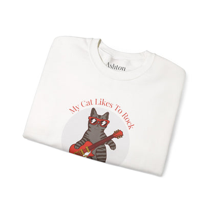 "My Cat Likes To Rock" Sweatshirt - Ships from Australia
