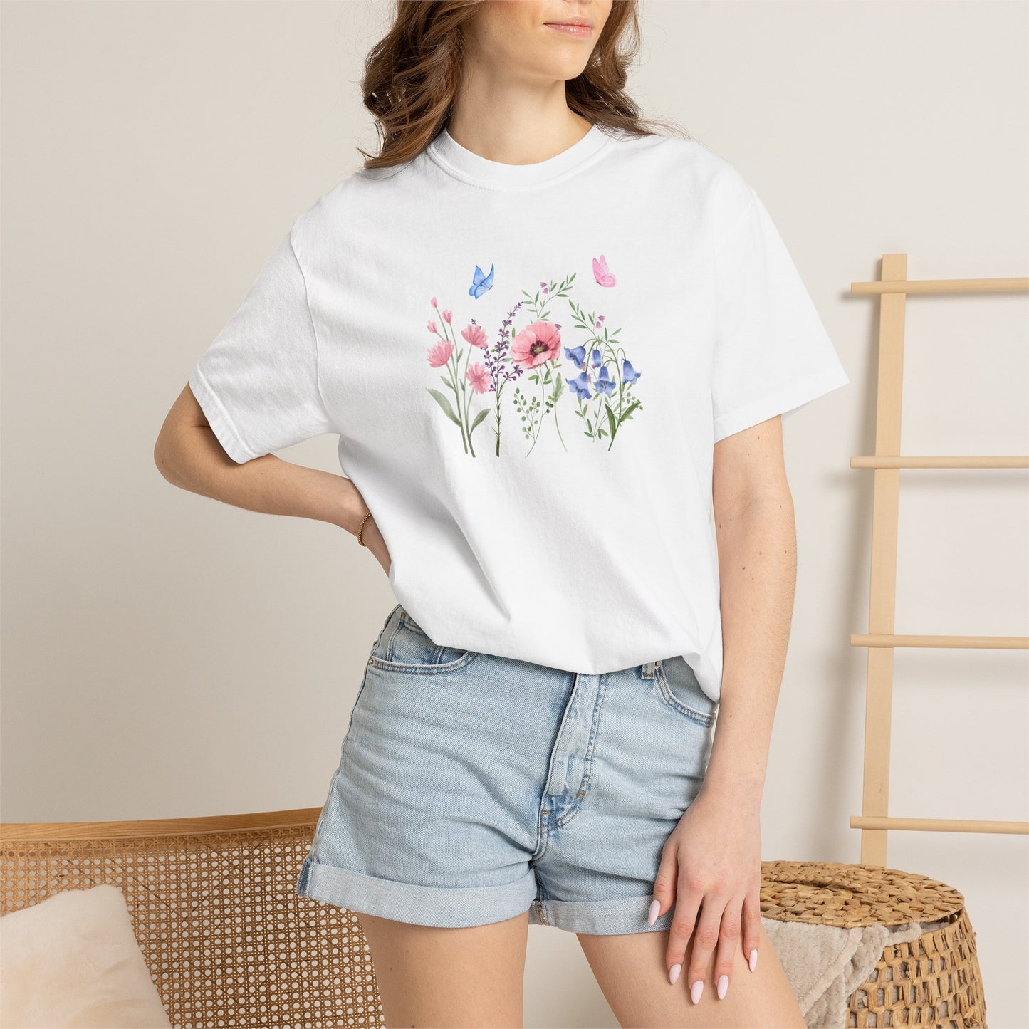 Butterflies and Flowers t-shirt - Ships from Australia