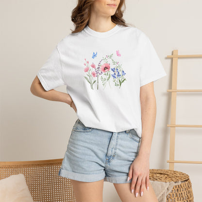 Butterflies and Flowers t-shirt - Ships from Australia